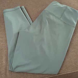 Green leggings with waist pocket 7/8